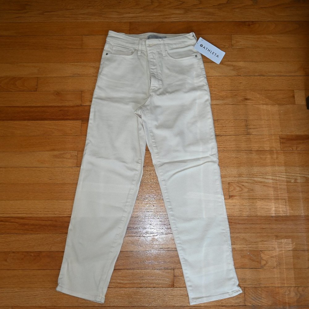 Athleta Cream Jeans